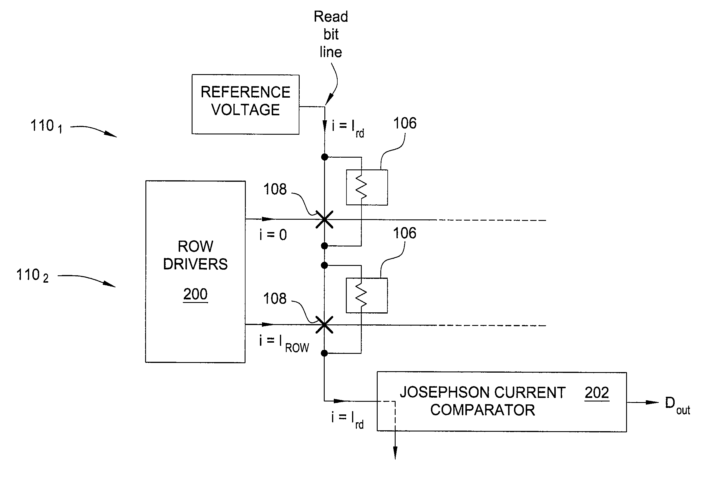 Hybrid superconducting-magnetic memory cell and array