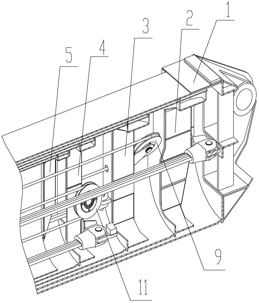 Rope row type telescopic boom mechanism and crane provided with same