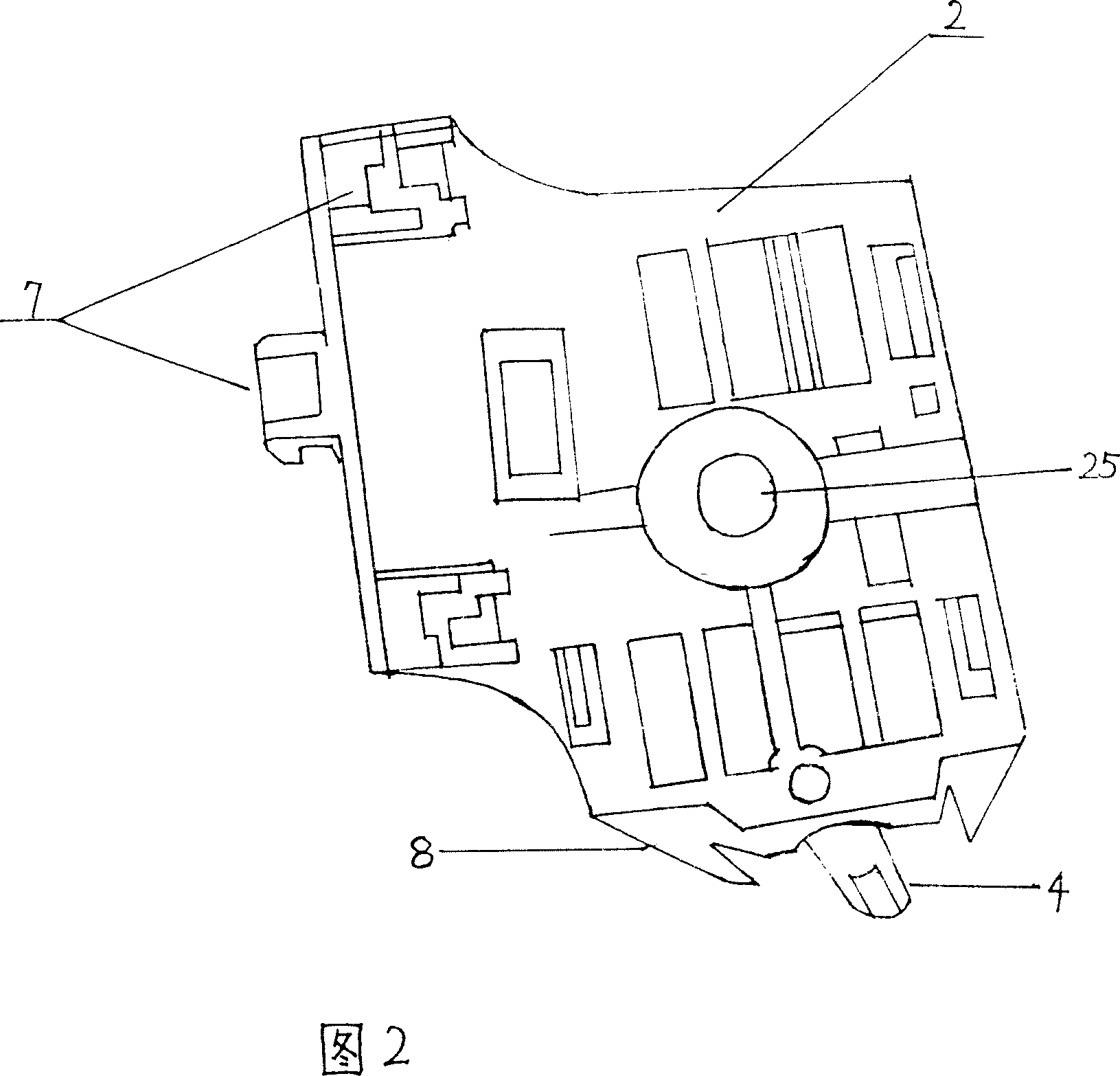 Lifting clamping device for automobile window glass