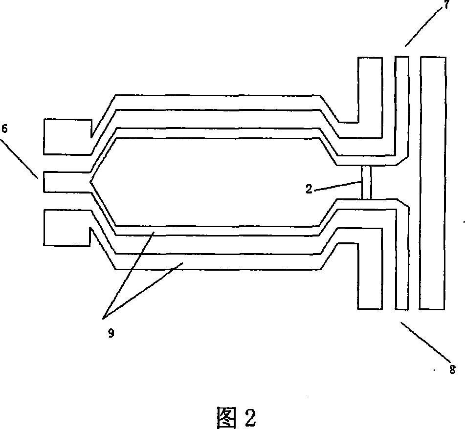 Microelectronic machinery microwave frequency detector and its preparation method