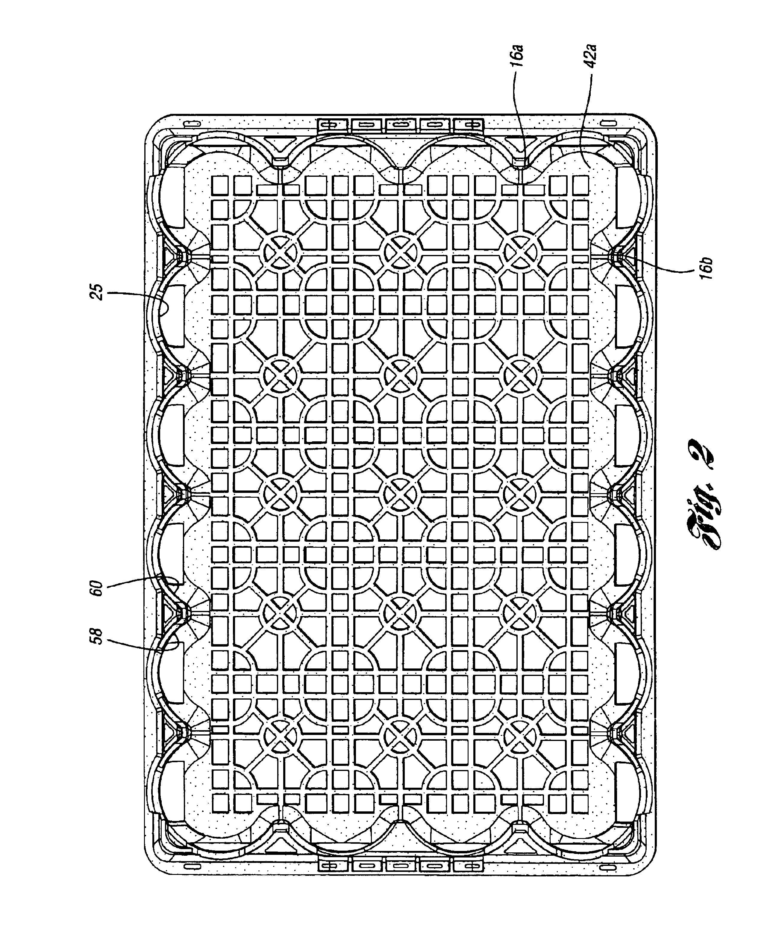 Nestable crate for containers