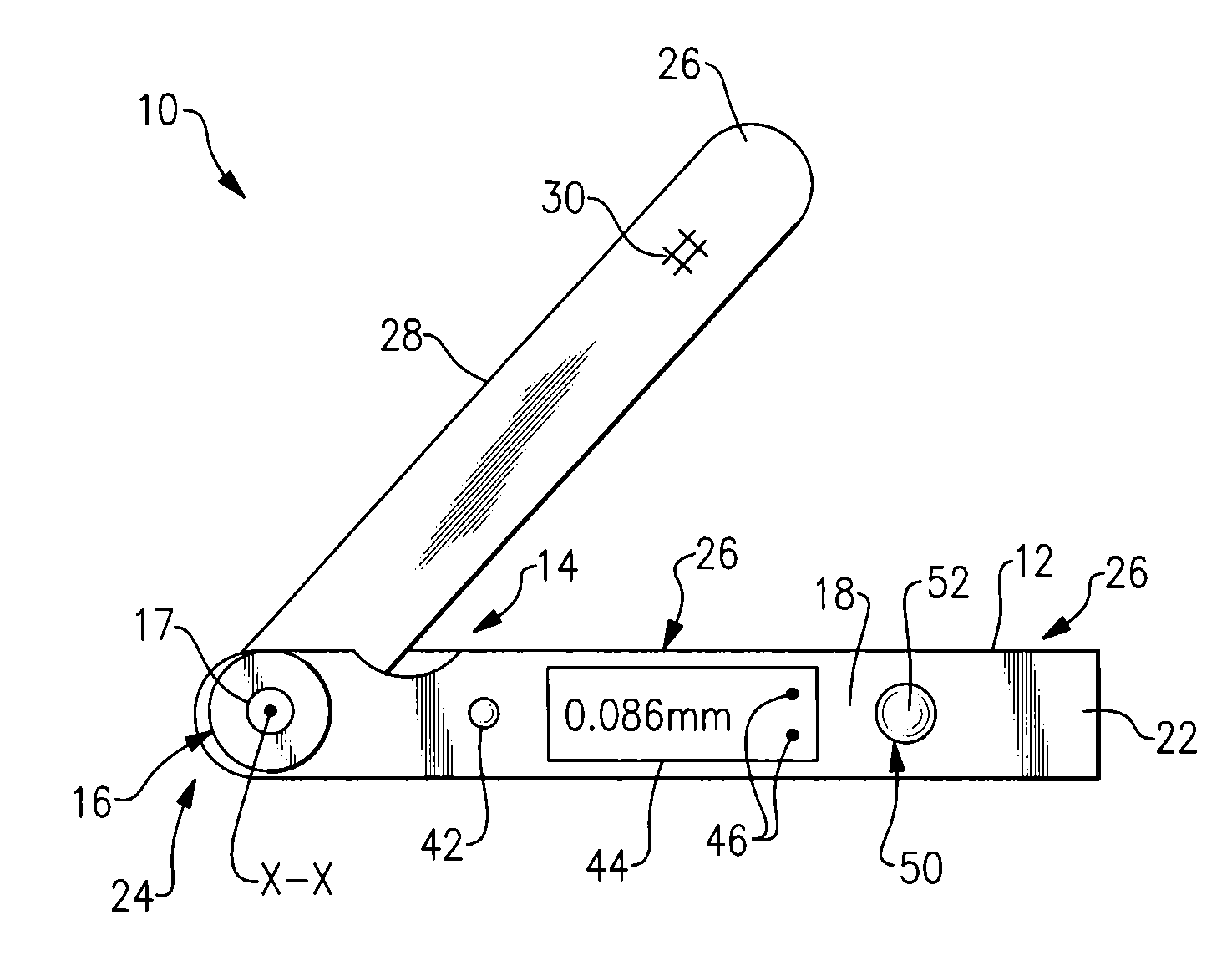 Digital feeler gauge and method of using same