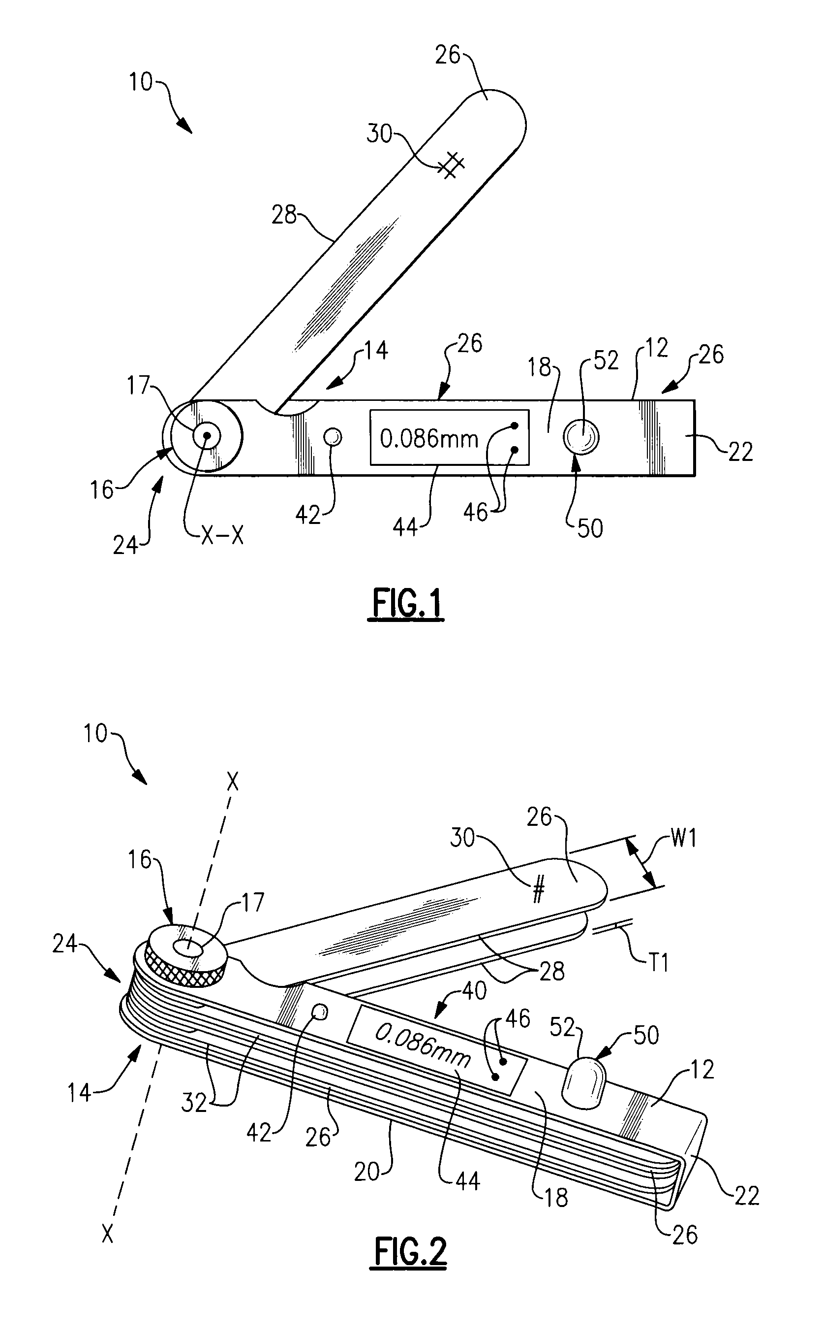 Digital feeler gauge and method of using same