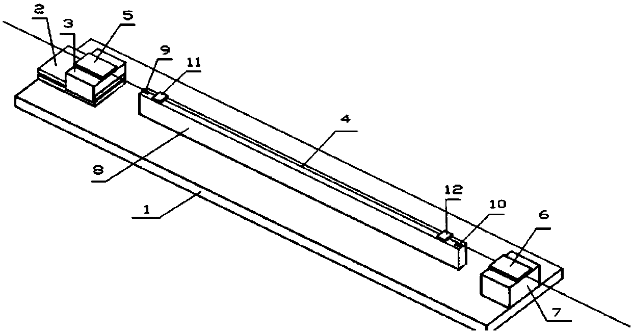 Distributed fiber strain coefficient calibration device and method