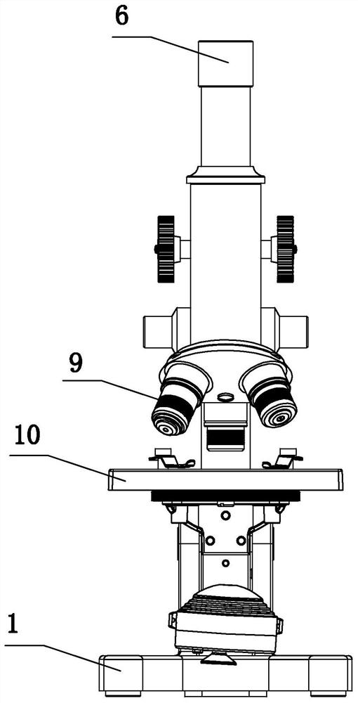 Biological microscope provided with aspheric lens objective lens