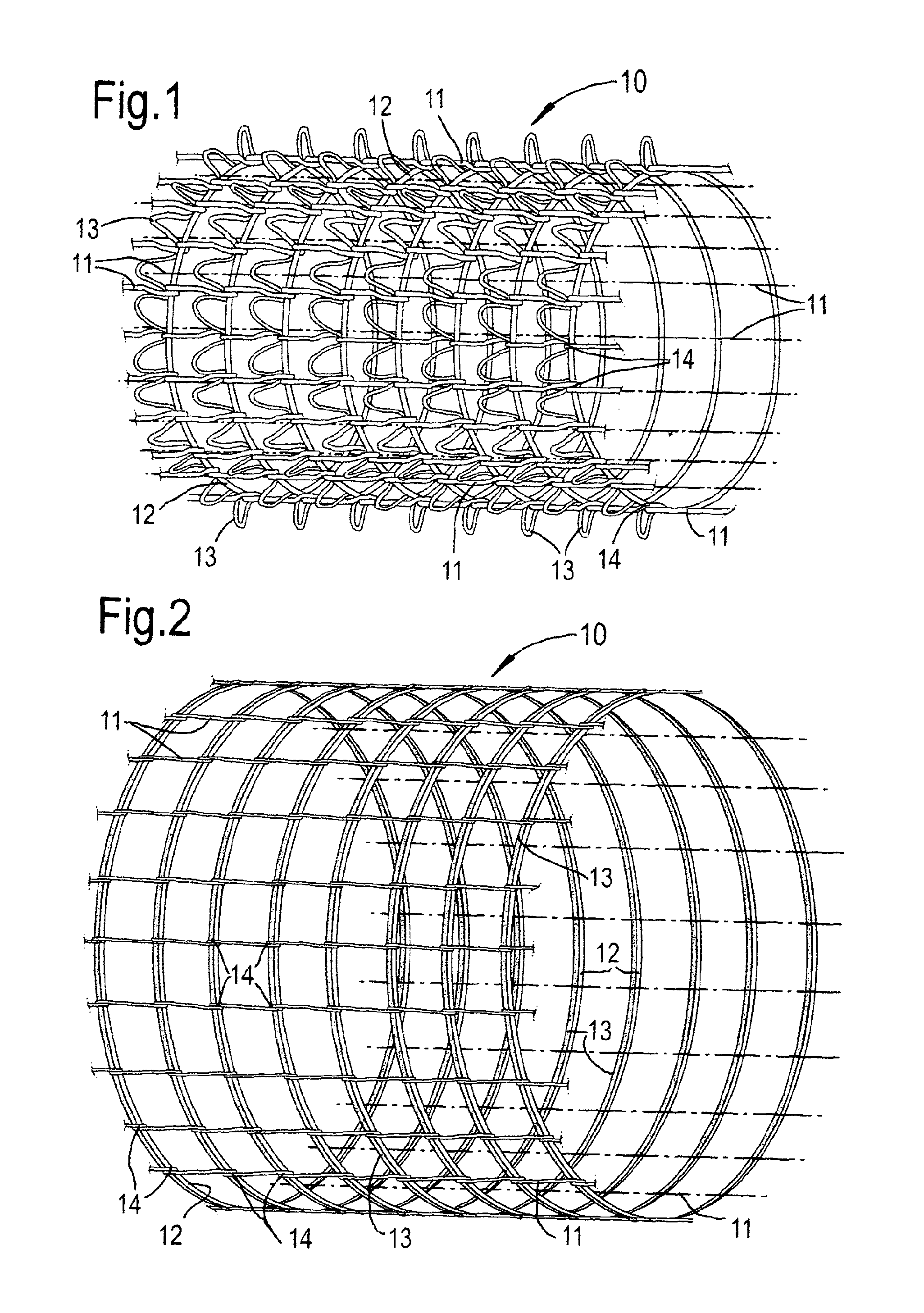 Tubular Elasticated Net with Inextensible Weft