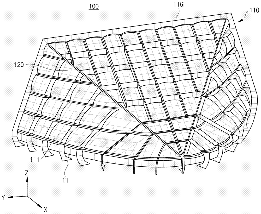 Ship drag reducing device, manufacturing unit and manufacturing method for manufacturing the drag reducing device