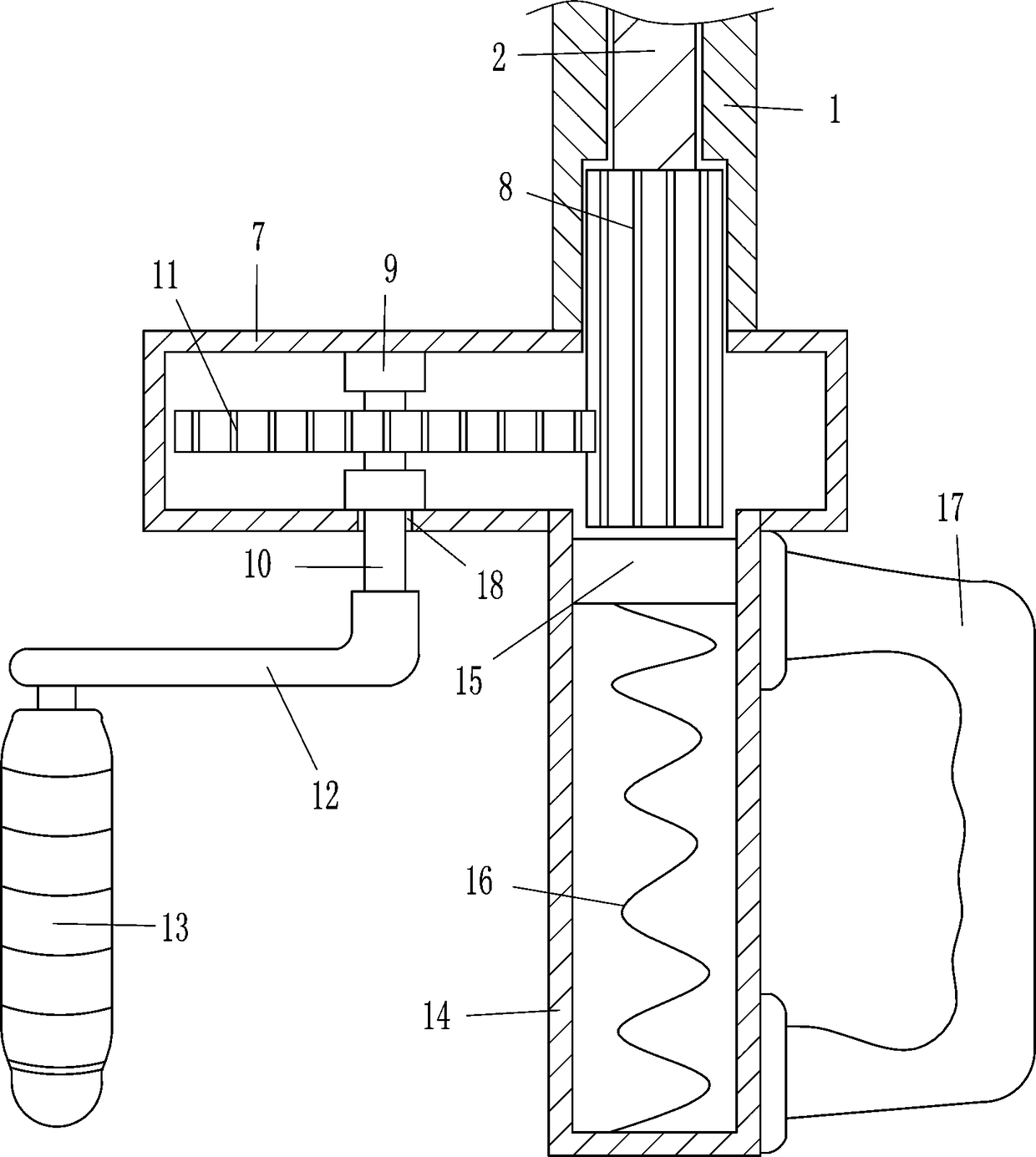 Water sinking bend checking cover loosening and tightening device