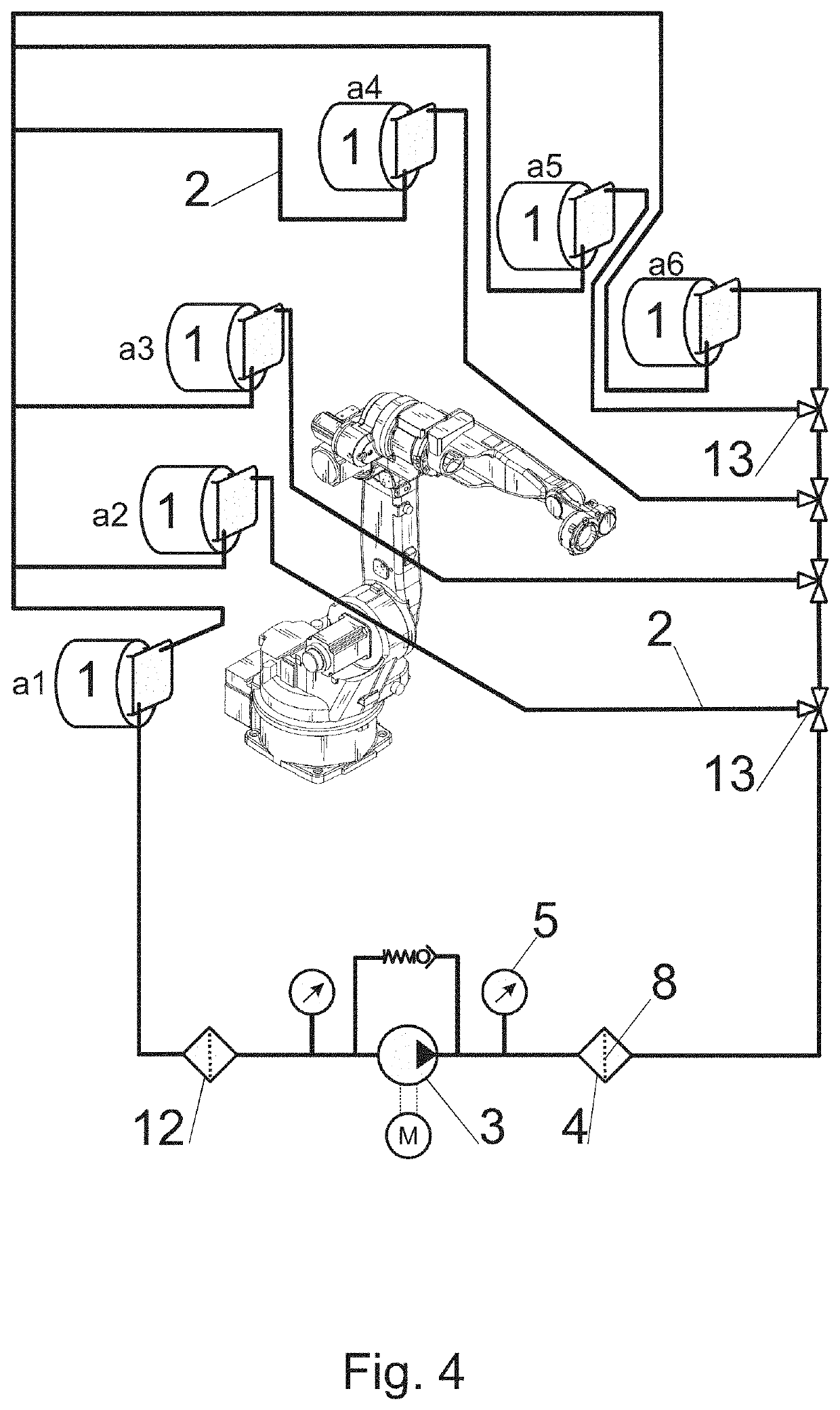 Oil-lubricated kinematic module connecting system, mainly the transmission or bearing modules of industrial robot; method of kinematic module lubrication