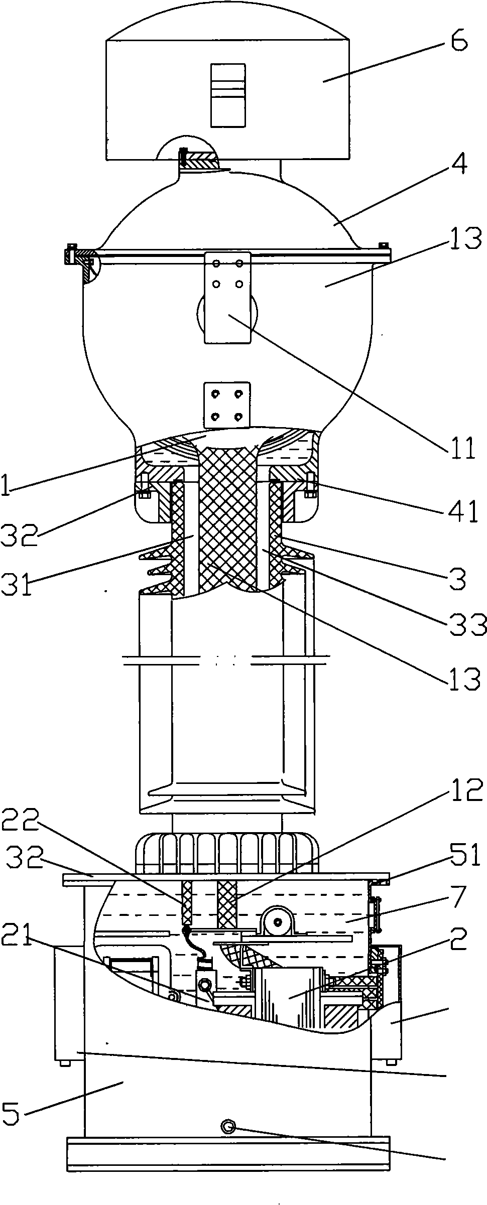 Combined high-tension current potential transformer