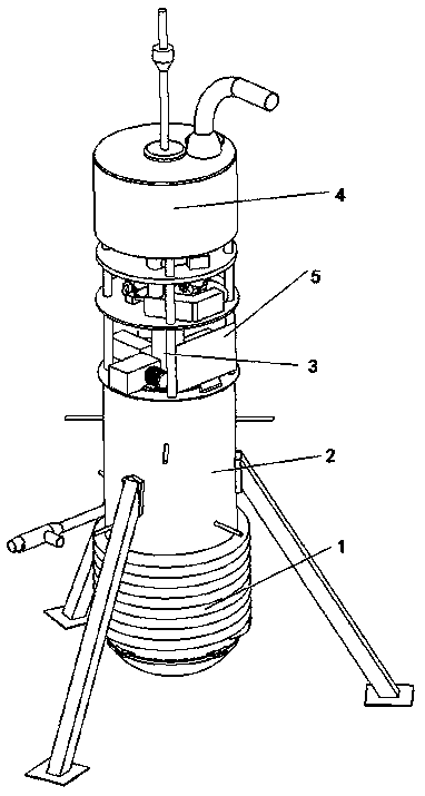 Multilevel eddy current electromagnetic ultrafine dust flue gas treatment device for cracking reaction of methyl alcohol