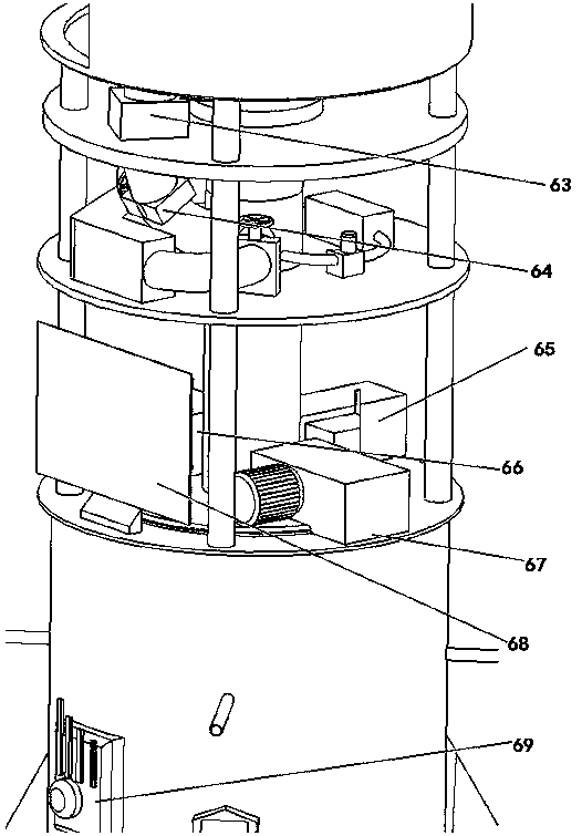 Multilevel eddy current electromagnetic ultrafine dust flue gas treatment device for cracking reaction of methyl alcohol