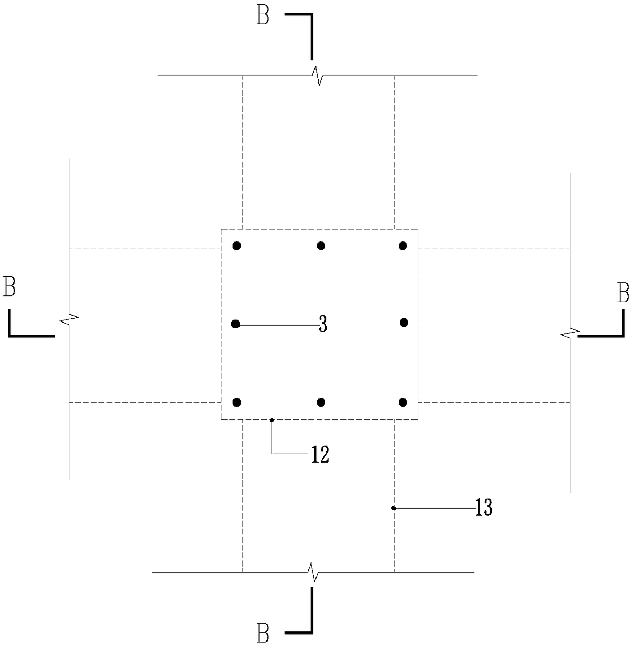 Vertical and horizontal integrally superposed concrete frame structural body and superposed forming body