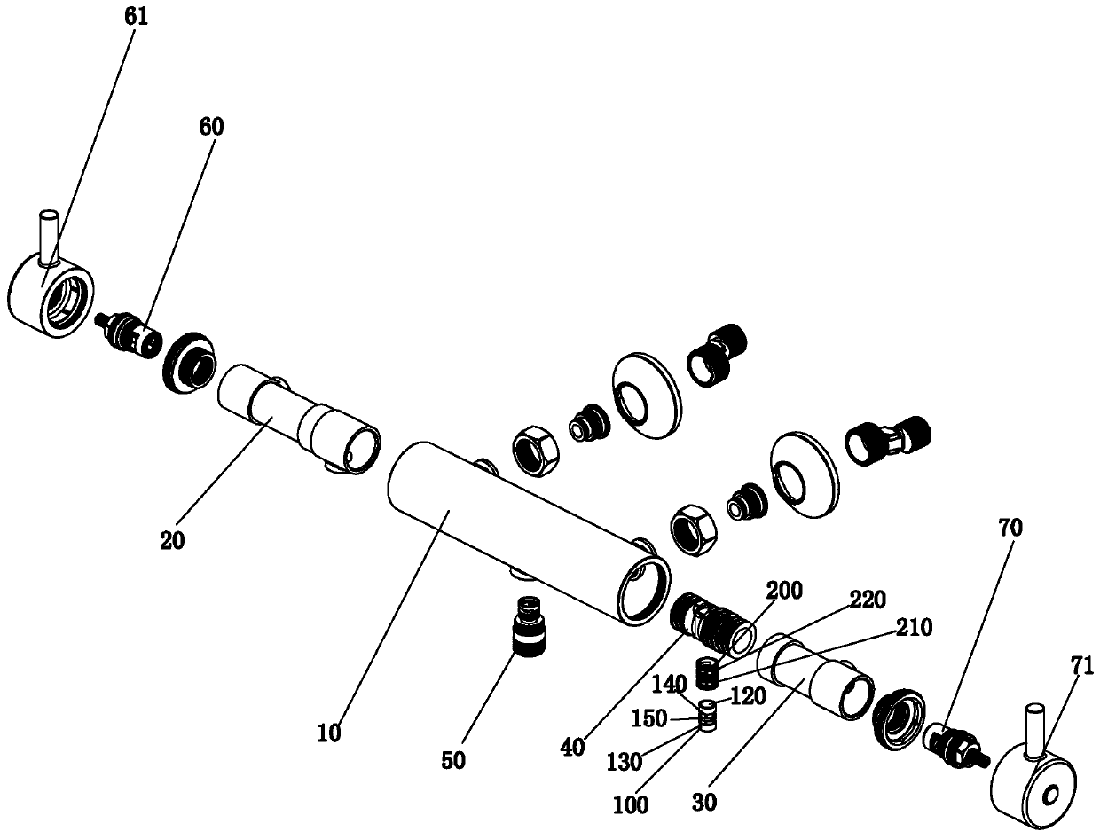 Valve structure with pressure balance and water heater