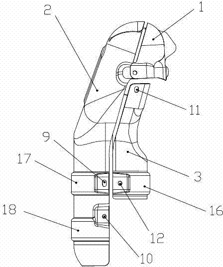 Supercharger engine hot end heat insulating shield assembly