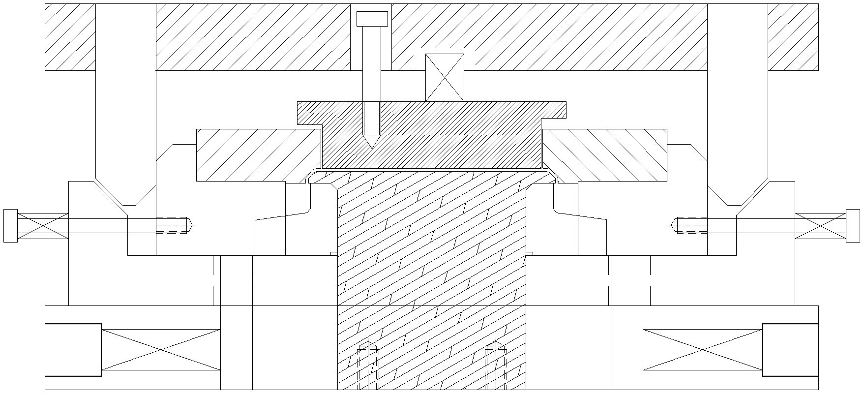 Trimming die structure for mobile phone casing