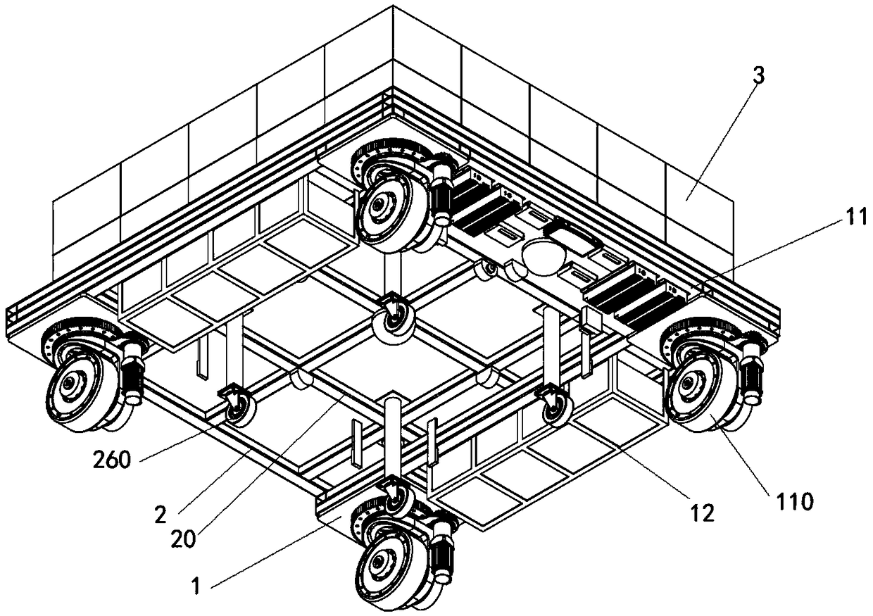 Hub-motor-driven convey device and conveying system, and convey method