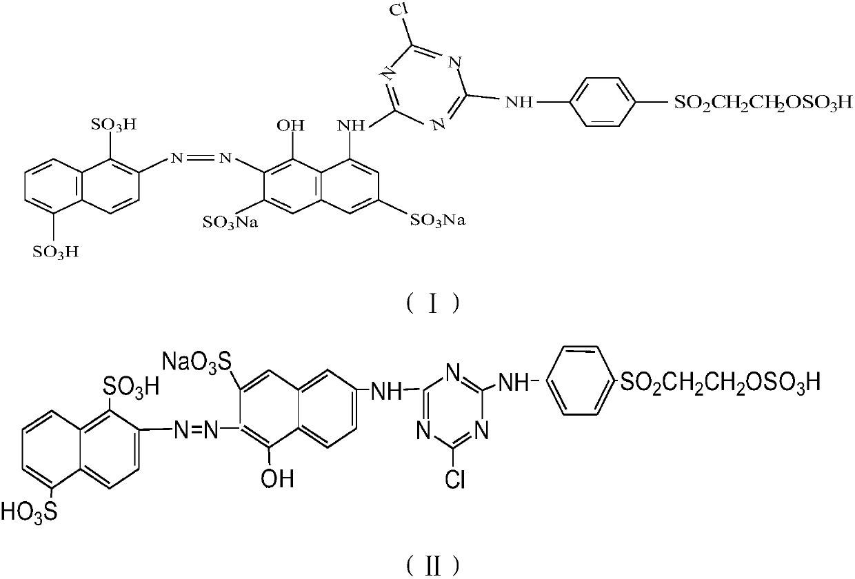 Preparation method for reaction red dye