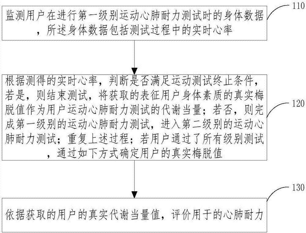 Cardiopulmonary test method and system