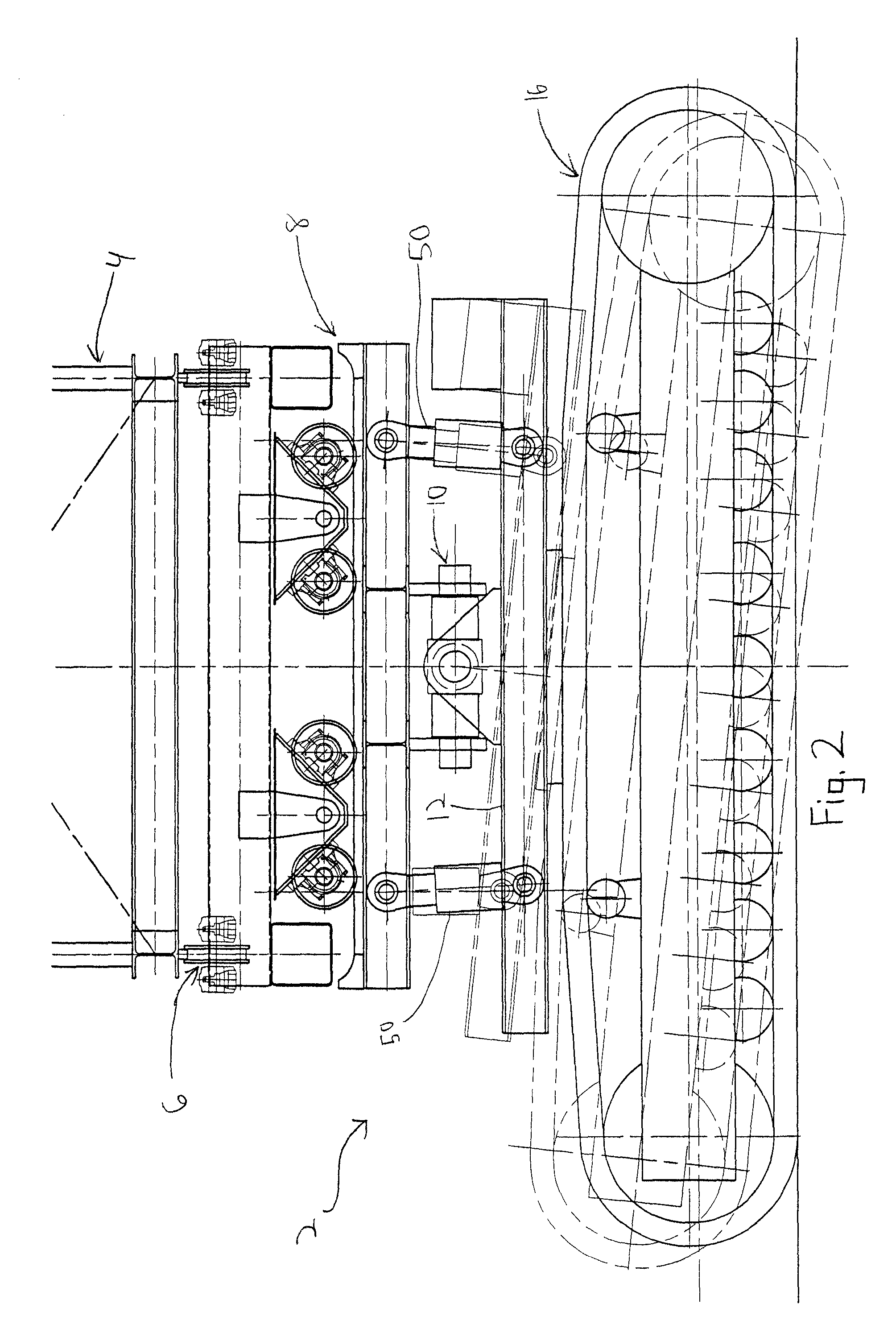 Travel support mechanism for movable conveyor bridge