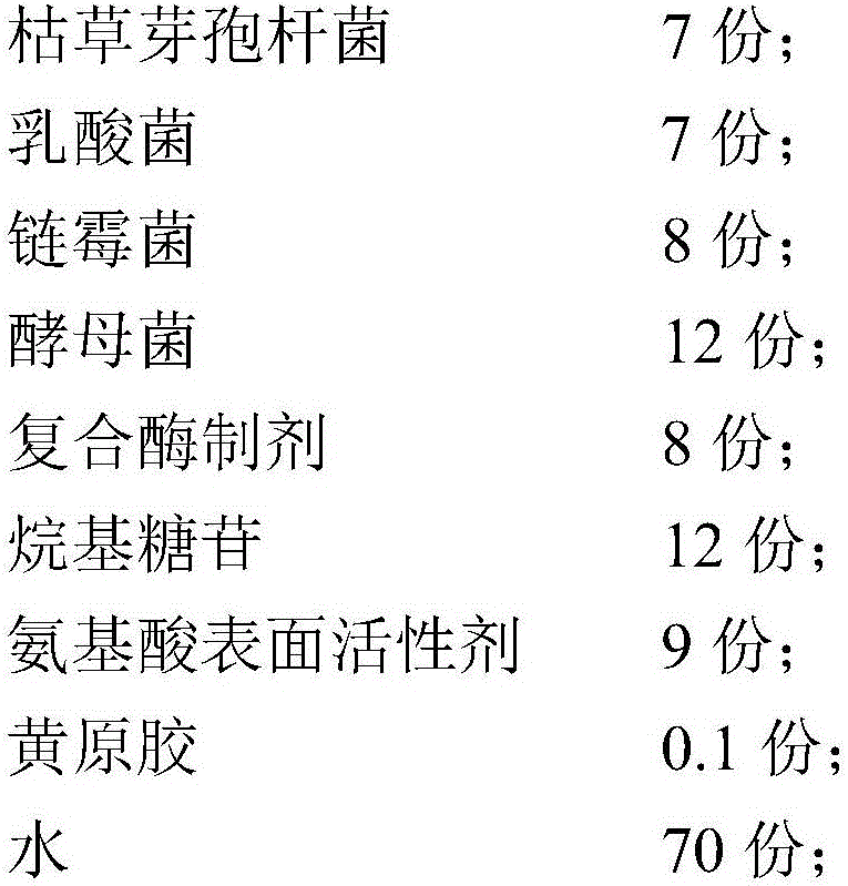 Foamed composite bio-enzyme deodorant as well as preparation method and application thereof