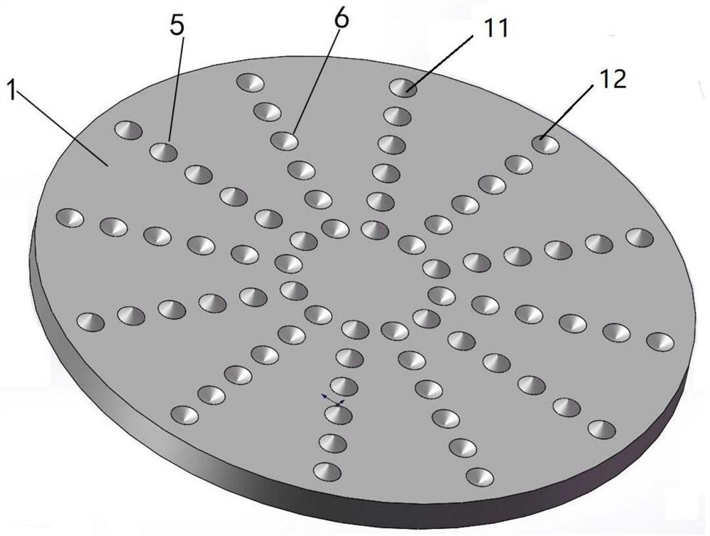 Rotary disc with disturbance structure for metal centrifugal atomization powder making