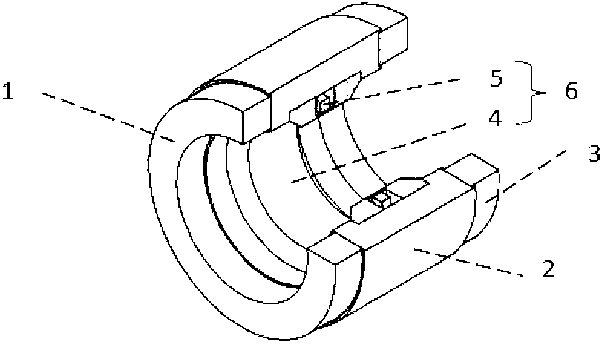 Through type permanent magnetizer and magnetic flux leakage testing probe formed by permanent magnetizer