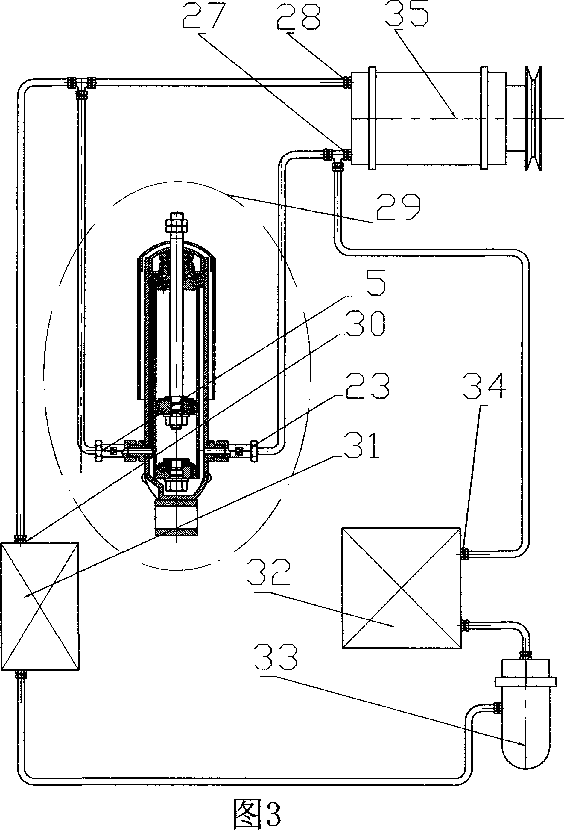 Reducer for absorbing vibration energy refrigeration