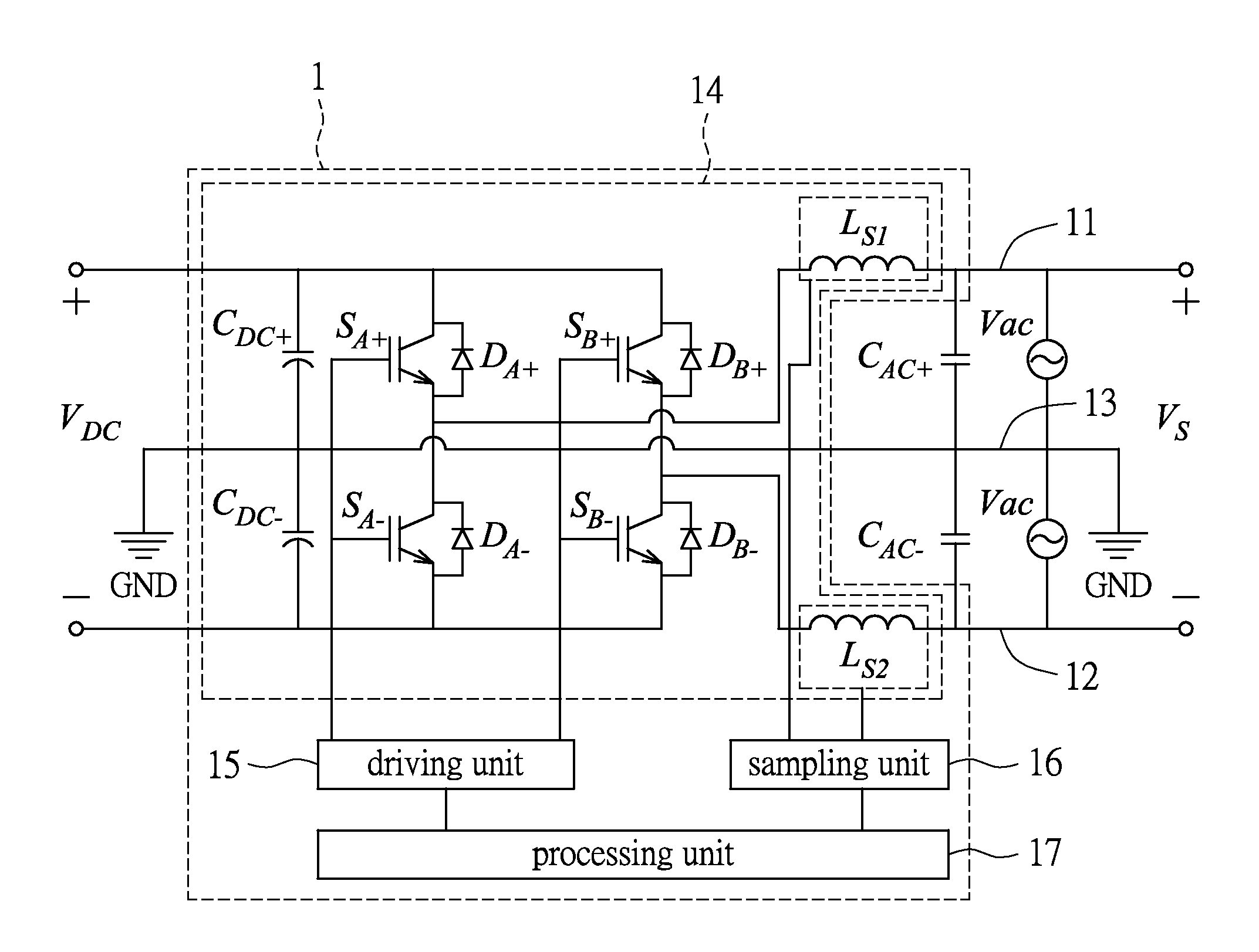 Single-phase three-wire power control system and power control method therefor