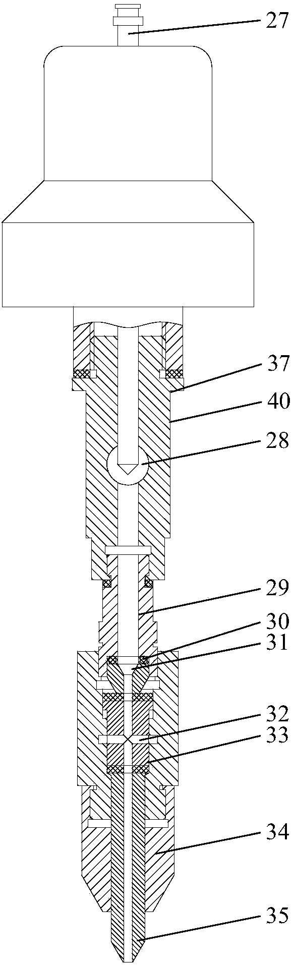 A dual-axis rotary cutting and balanced high-pressure water jet cutting mechanism