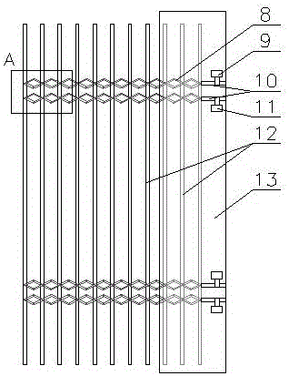 Curved-surface grid trash remover with adjustable grid bar intervals