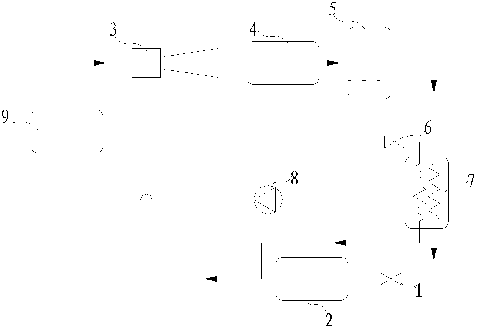 Auto-cascade jet type refrigerator