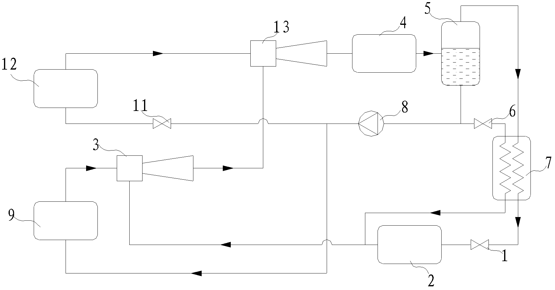 Auto-cascade jet type refrigerator