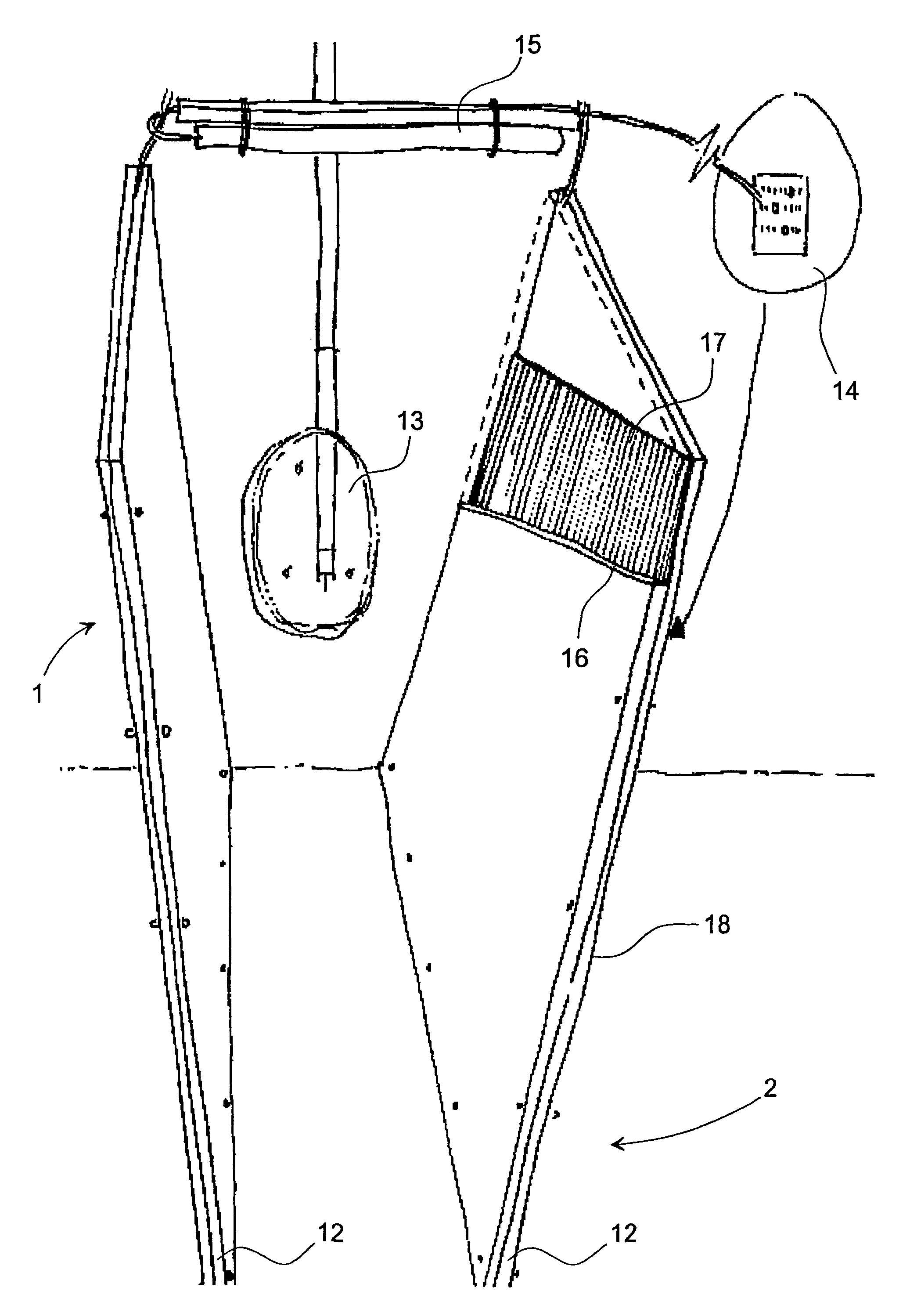 Apparatus for the registration of weight