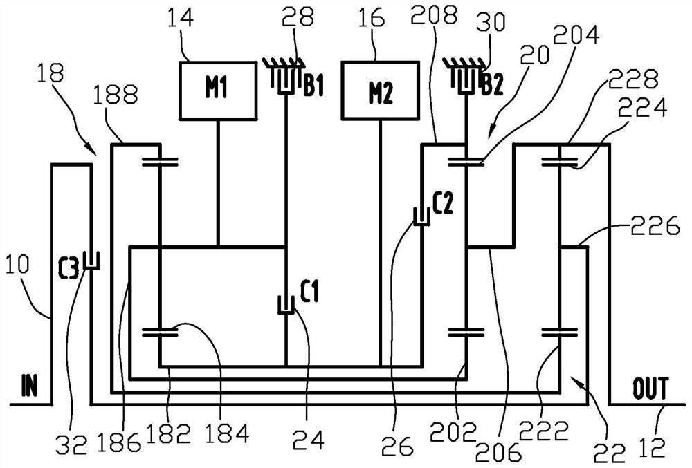 Power transmission system of hybrid electric vehicle and hybrid electric vehicle