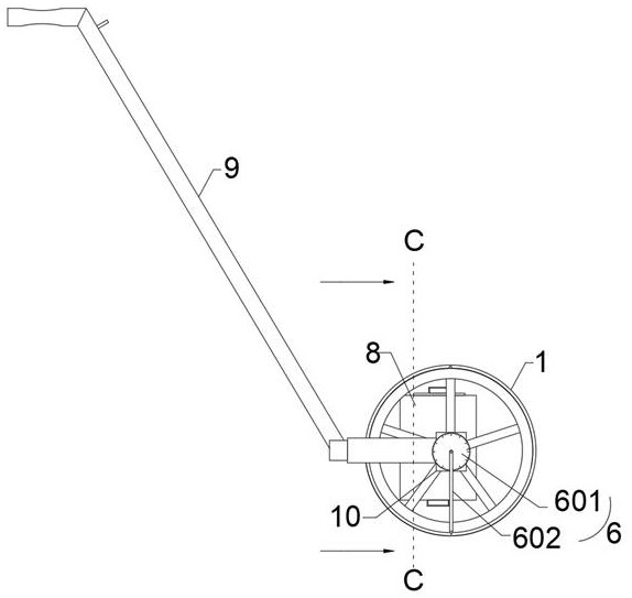 Surveying and mapping device for urban and rural road planning