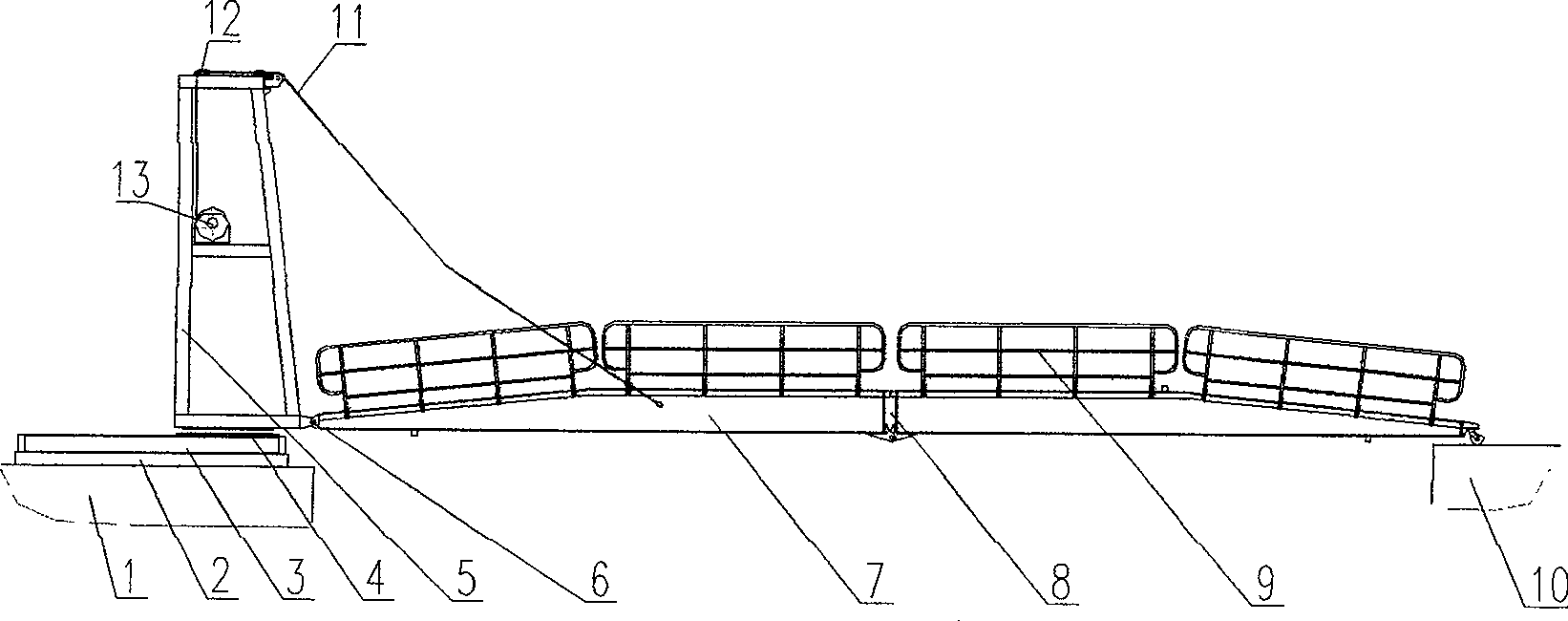 Mechanically-actuated folding trestle