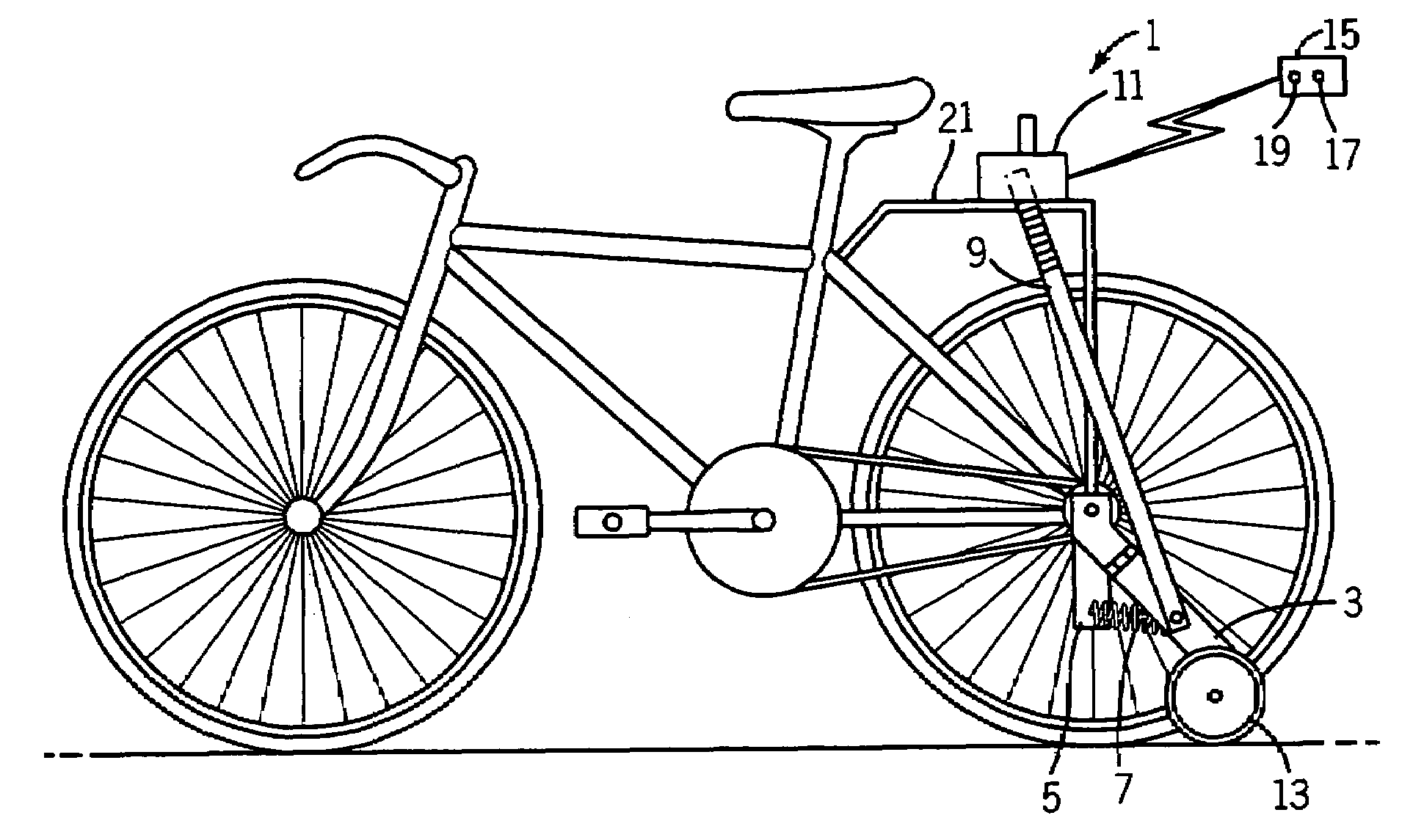 Bicycle training aid with dynamically deployable balancing features