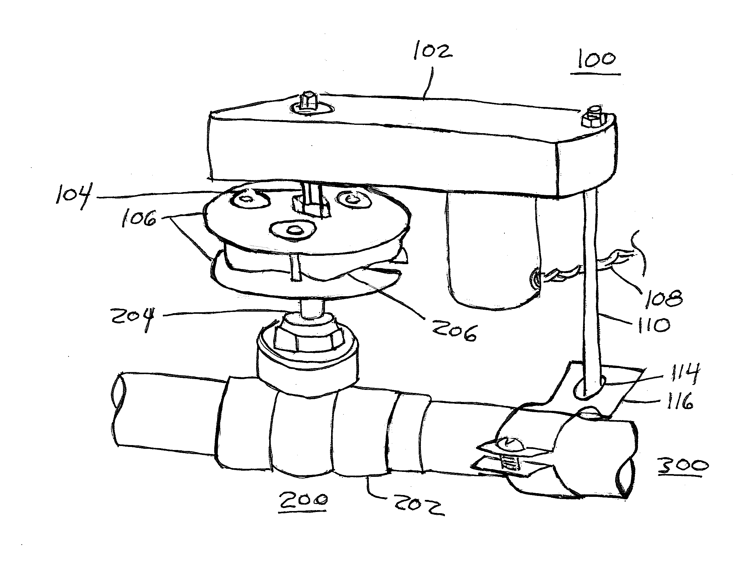 Efficient manual to automatic valve conversion device