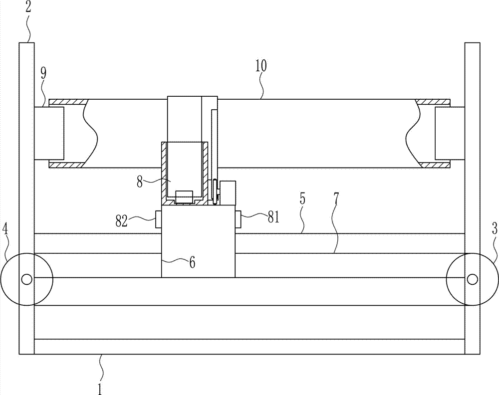 An industrial steel pipe surface painting equipment