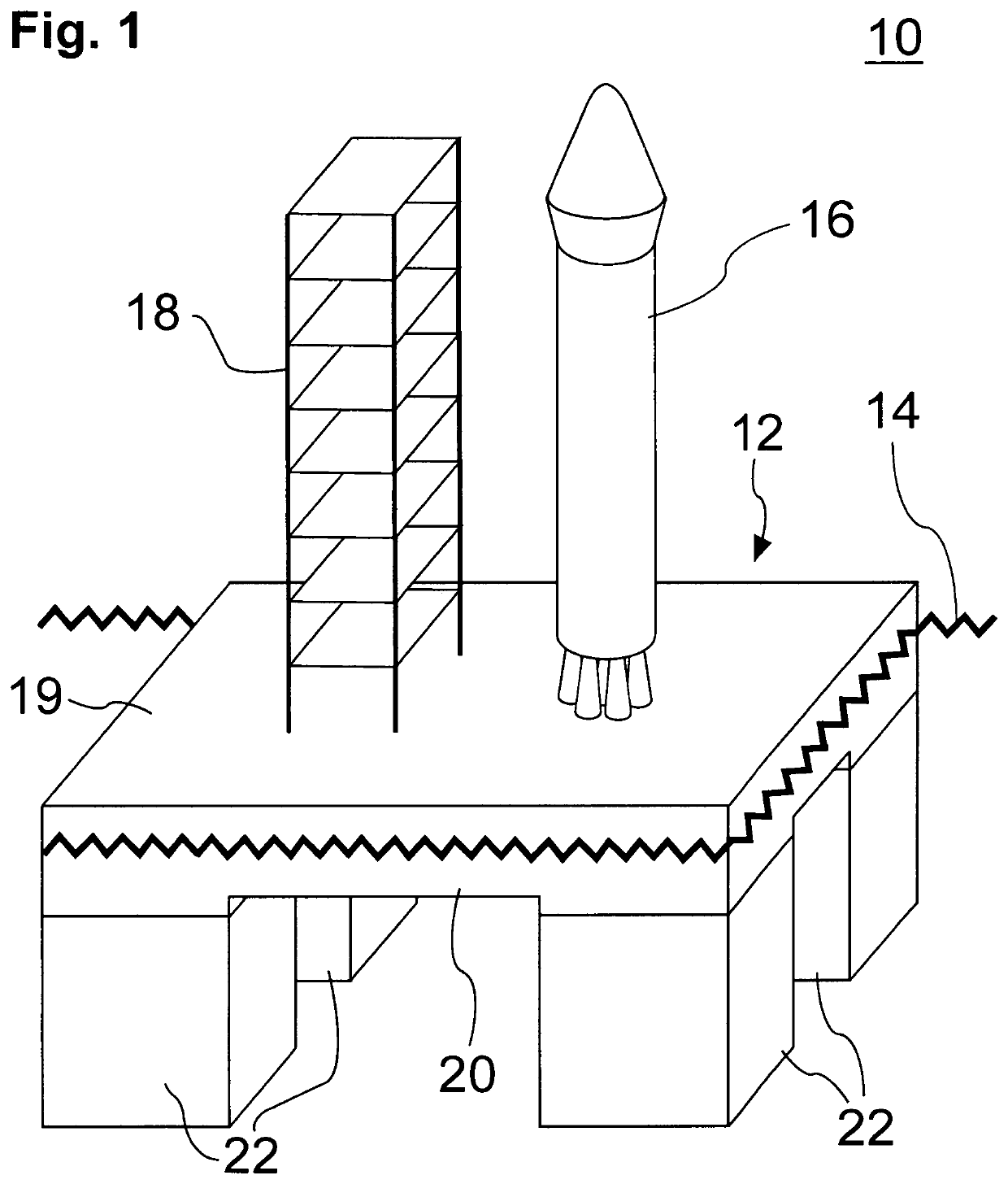 Rocket launch platform stabilization system