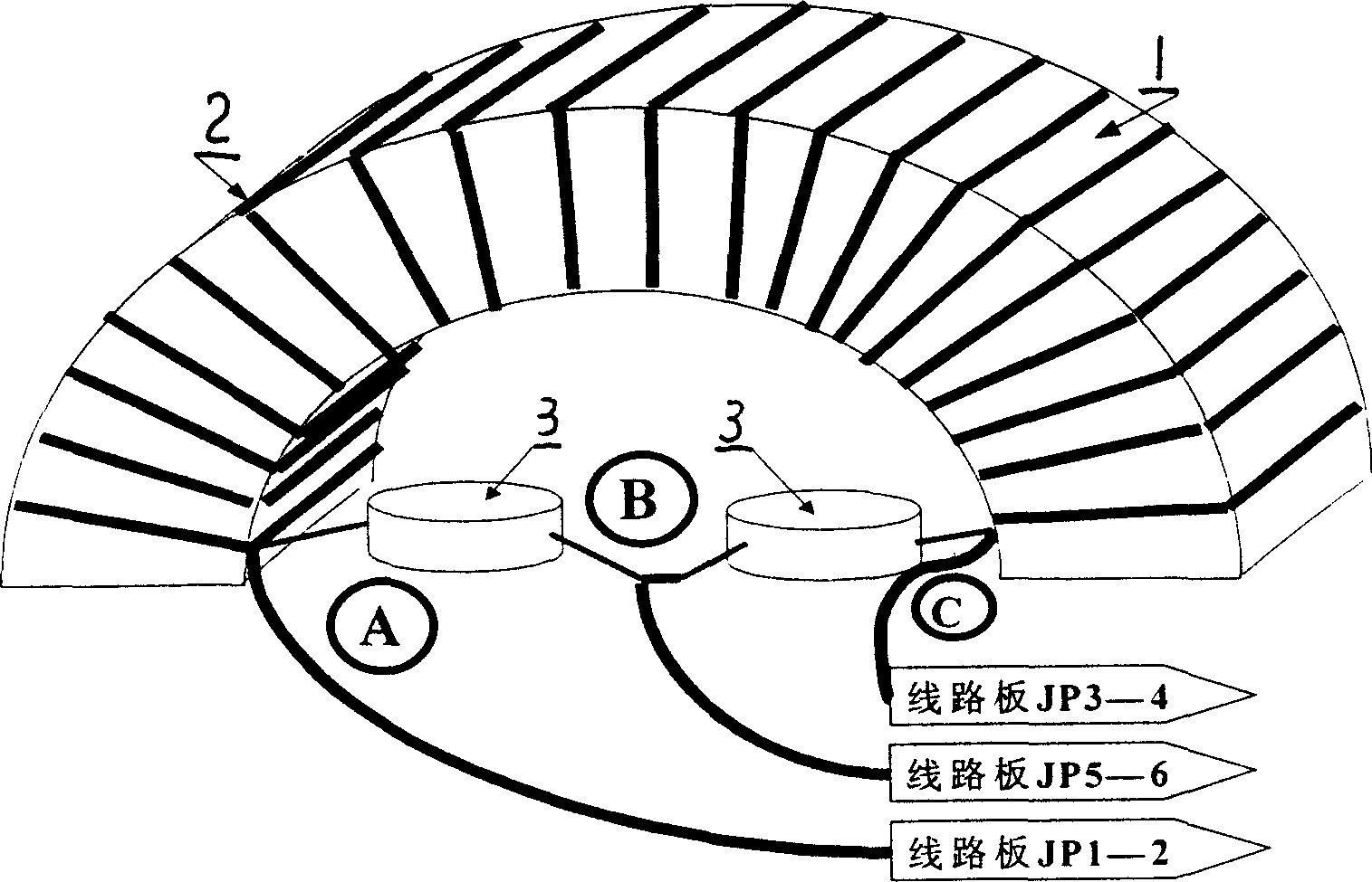 Electric vortex contactless approaching track shaft-metering device