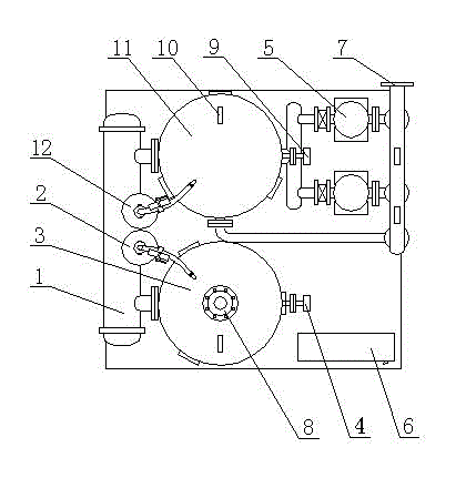 Pressure-superposed water supply device