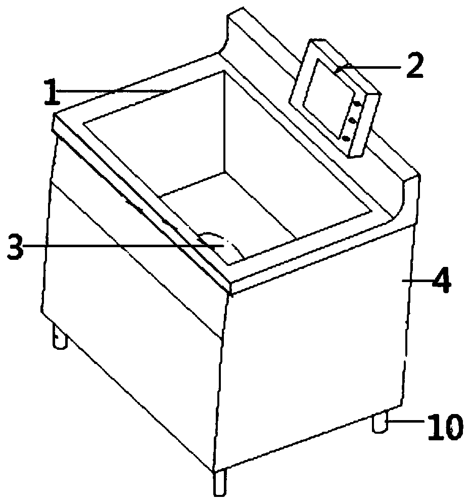 Efficient food material purification device and method based on water catalyst