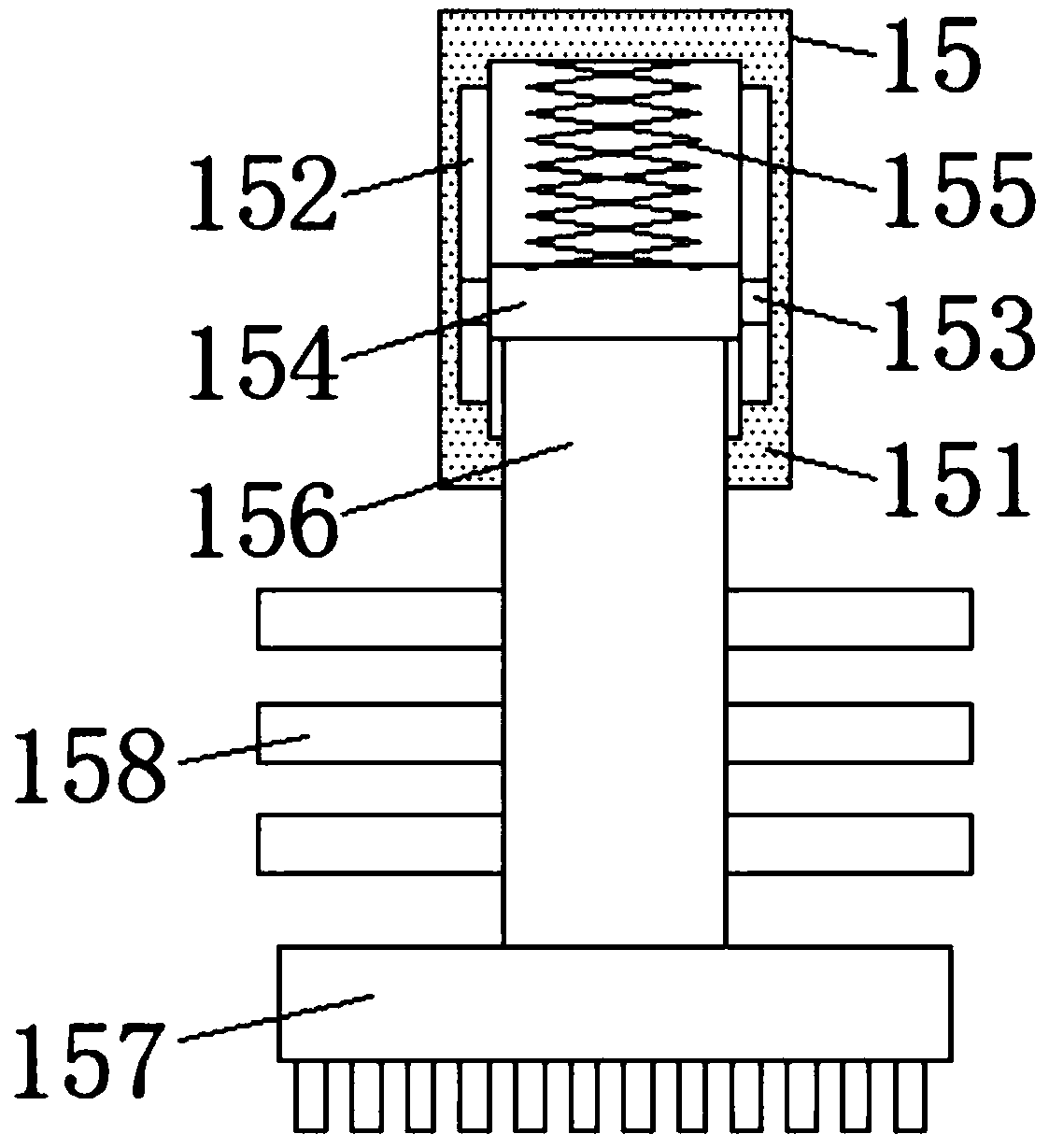 Outer surface dust and impurity cleaning and removal device based on semen trichosanthis