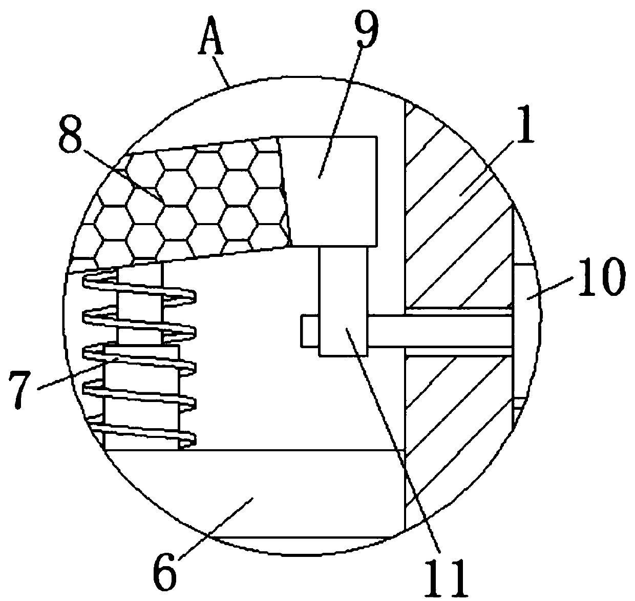 Outer surface dust and impurity cleaning and removal device based on semen trichosanthis