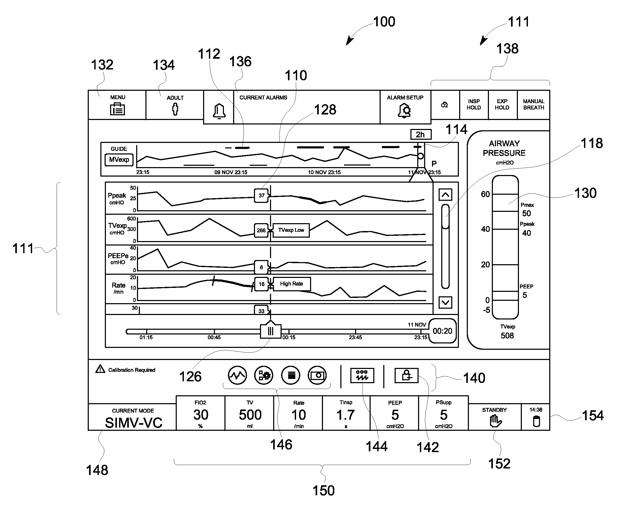 Method and system for visualizing mechanical ventilation information