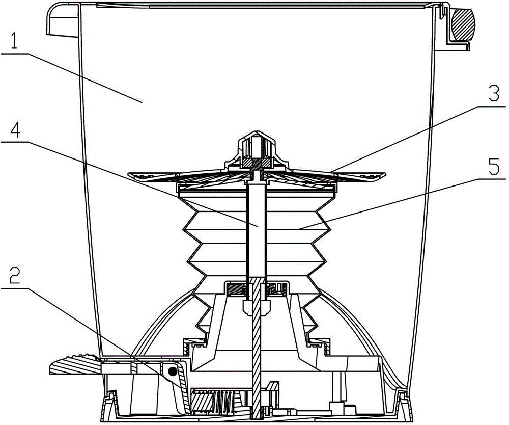 Integrated cleaning and drying mop bucket