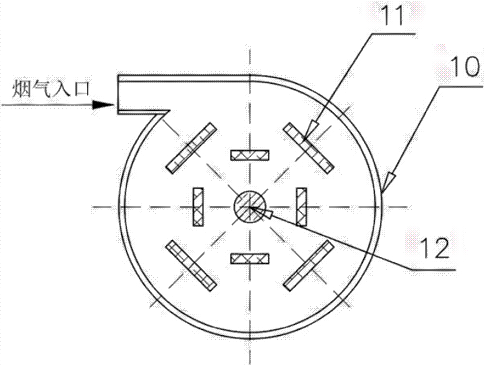 Method and device for removing dioxin from high-temperature flue gas