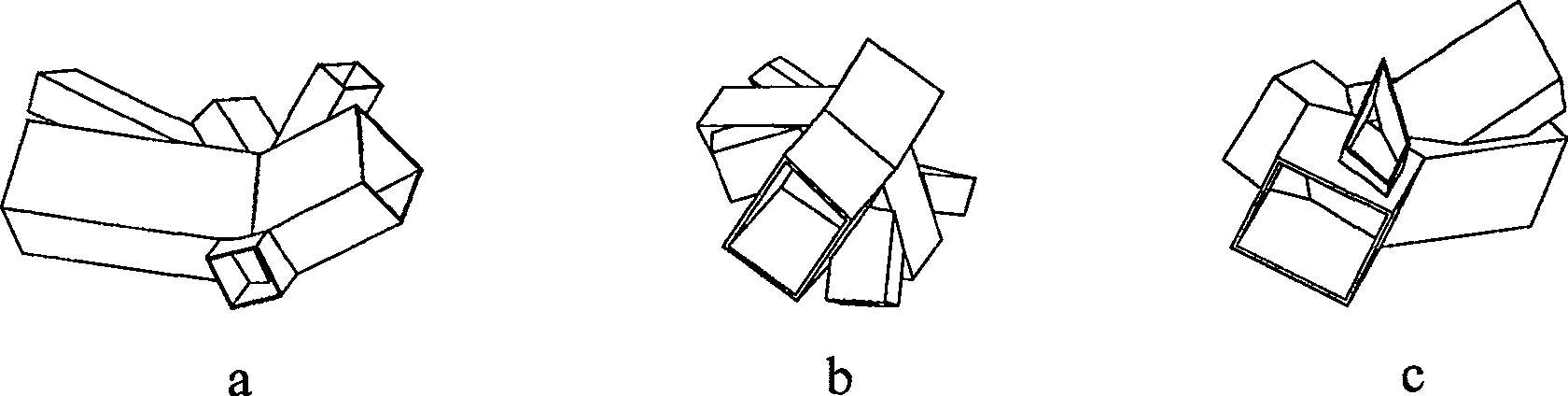 Method for measuring and locating virtual tetrahedron top of abnormity component